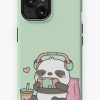 Redbubble Cute Little Panda Gamer With Headphones Iphone Case Hot