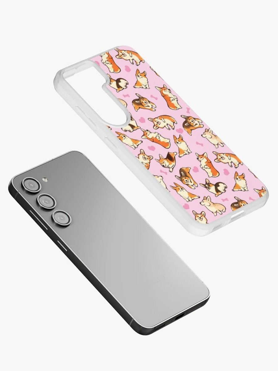 Redbubble Lovey Corgis In Pink Samsung Galaxy Phone Case Online