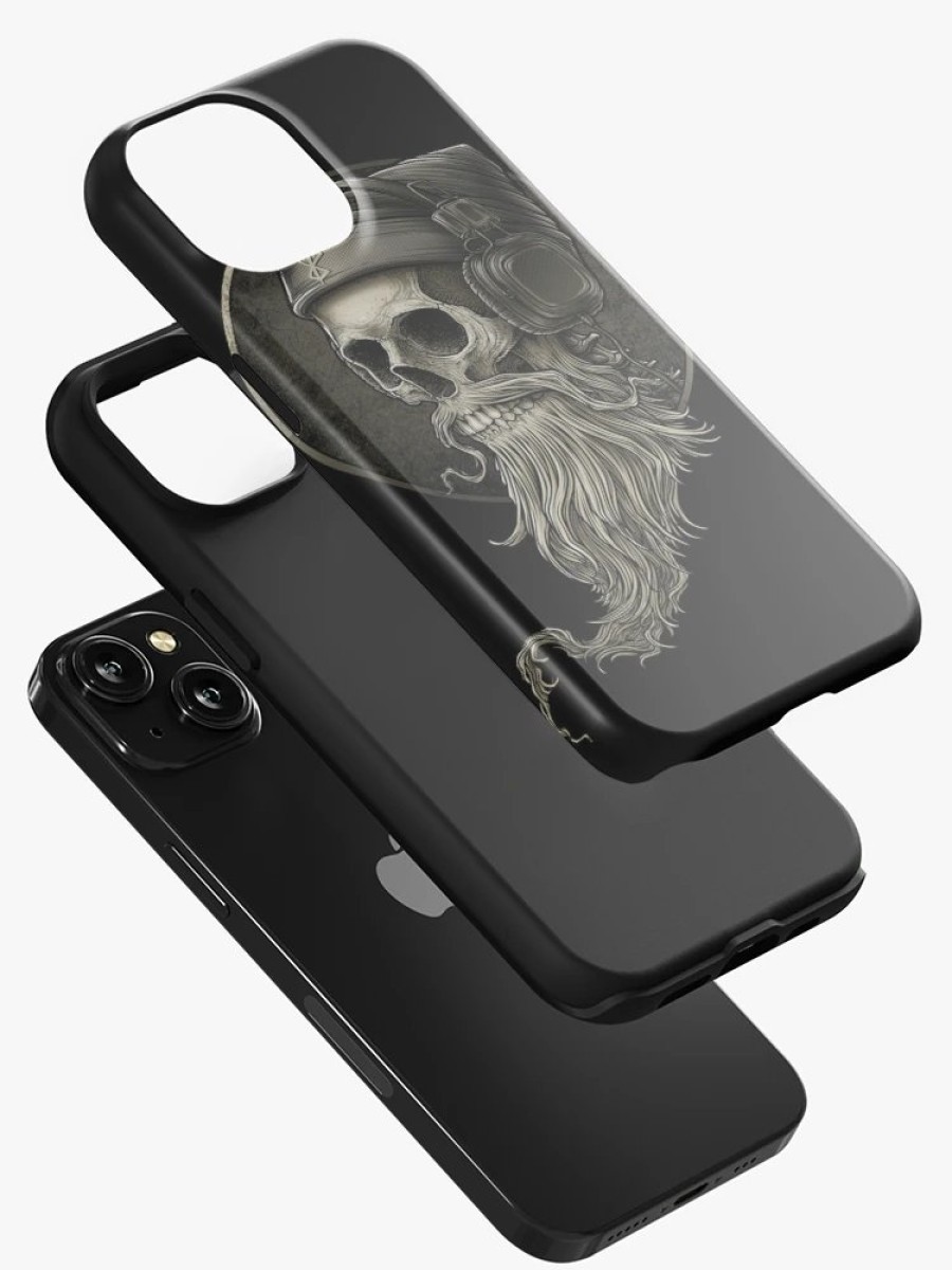 Redbubble Viking Vintage Skull Beard With Headphone Iphone Case Online