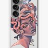 Redbubble Coral And Blue Medusa Portrait Samsung Galaxy Phone Case Hot