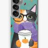 Redbubble Calico Autumn Coffee Cat Samsung Galaxy Phone Case Wholesale