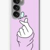 Redbubble Cute Heart~ Pastel Purple Samsung Galaxy Phone Case Best