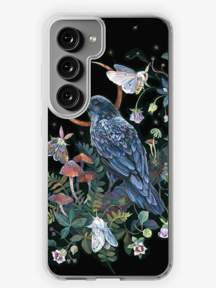 Redbubble Moon Raven Samsung Galaxy Phone Case Wholesale