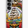 Redbubble Old School Nautical Tattoo Eagle, Ship And Snakes Samsung Galaxy Phone Case Hot