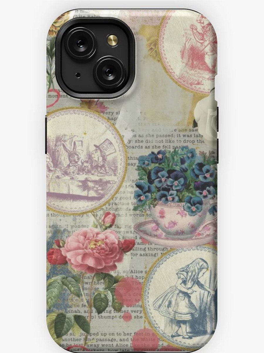 Redbubble Alice Floral Collage Iphone Case New