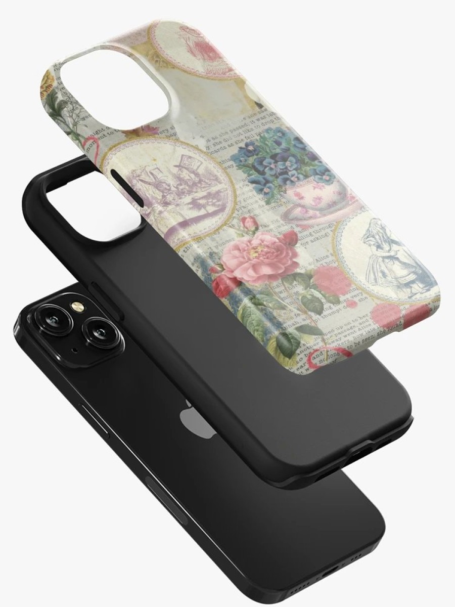 Redbubble Alice Floral Collage Iphone Case New