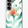 Redbubble Flaming Lily - Floral Watercolor Art Samsung Galaxy Phone Case Best