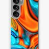 Redbubble Vivid Modern Southwest Hipster Turquoise Orange Swirls Samsung Galaxy Phone Case Online