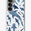 Redbubble Monochrome Blue Watercolour Shark Ocean On White Samsung Galaxy Phone Case Wholesale