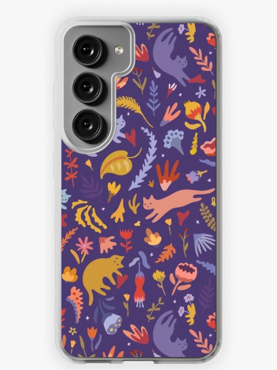 Redbubble Candy Cats In The Magic Garden Samsung Galaxy Phone Case Hot