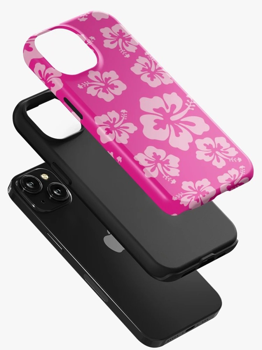 Redbubble Bright Pink Hibiscus Hawaiian Flower Aloha Iphone Case Hot