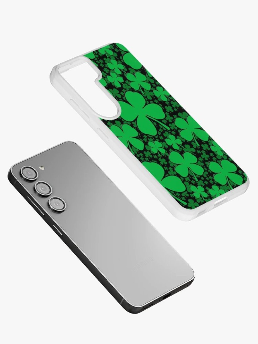 Redbubble A Shamrock Field For St Patrick'S Day Samsung Galaxy Phone Case Hot