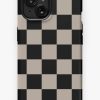 Redbubble Minimalist Checkered Pattern (Tan/Black) Iphone Case New