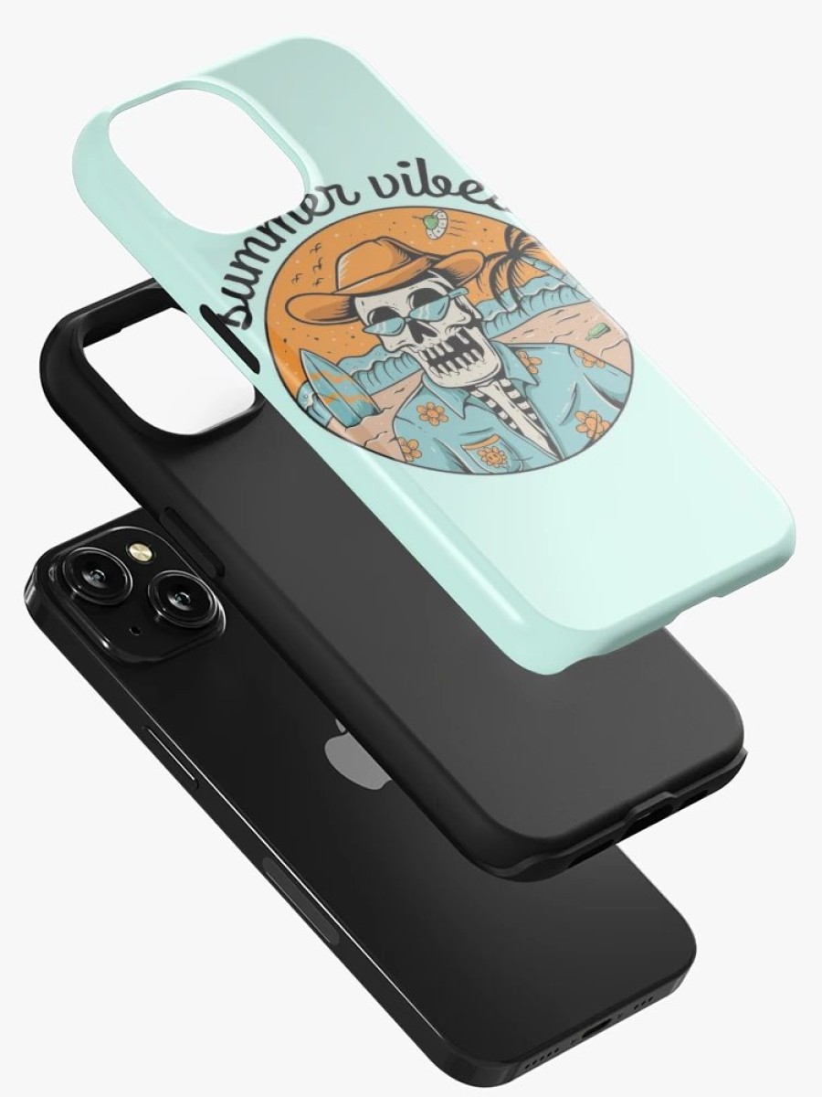 Redbubble Summer Vibes Skull Design Iphone Case Hot