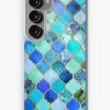 Redbubble Cobalt Blue, Aqua & Gold Decorative Moroccan Tile Pattern Samsung Galaxy Phone Case Online