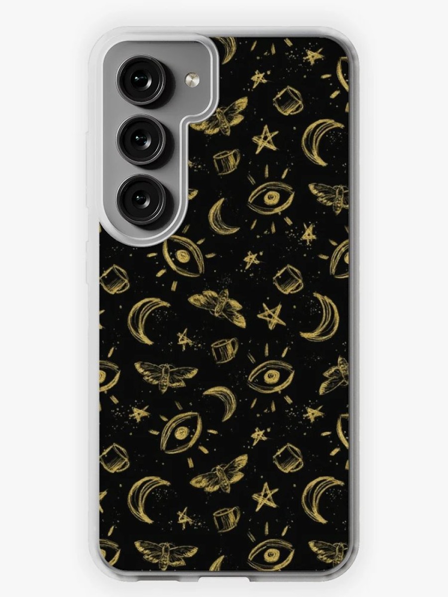 Redbubble Midnight Coffee Gold Pattern Samsung Galaxy Phone Case Clearance