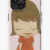 Redbubble Yoshitomo Nara Red Dress Girl Thinking Pinky Iphone Case Clearance