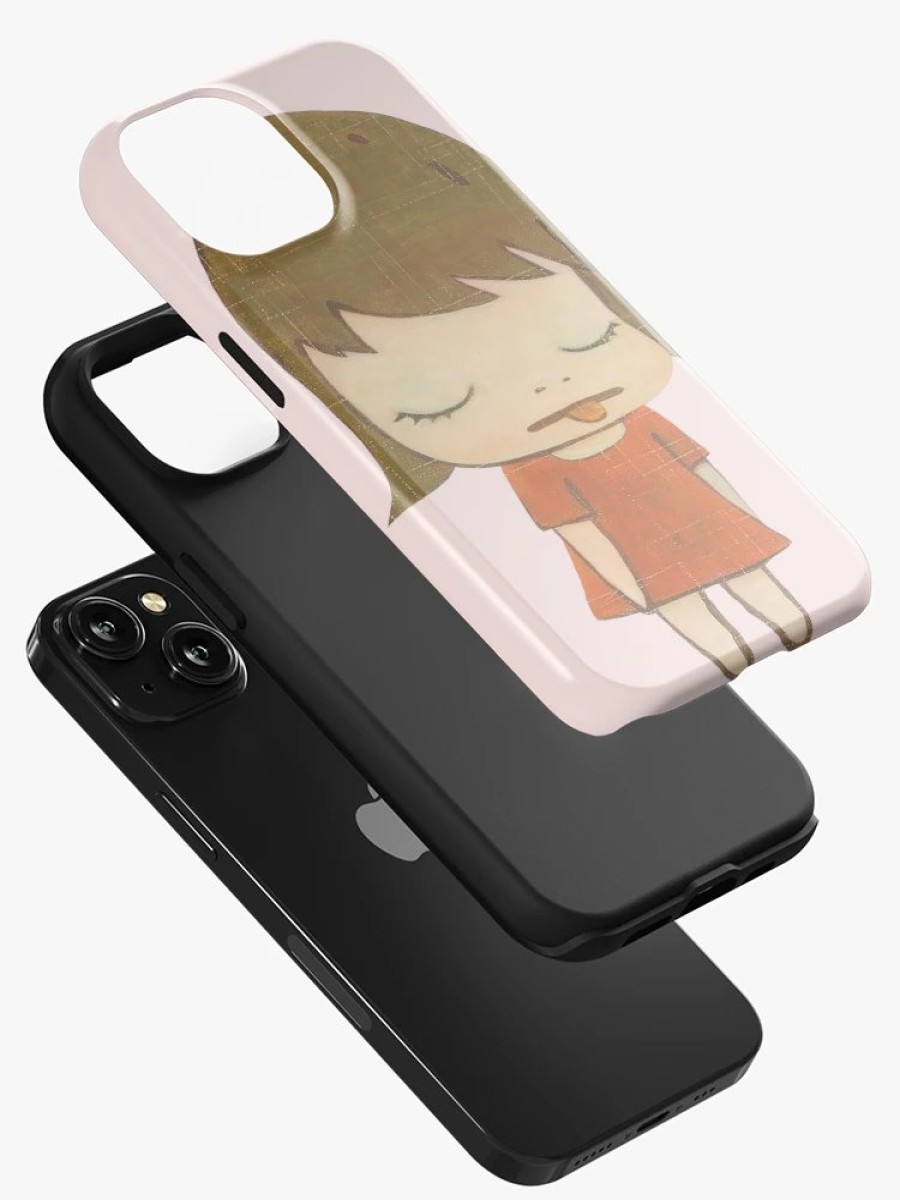 Redbubble Yoshitomo Nara Red Dress Girl Thinking Pinky Iphone Case Clearance