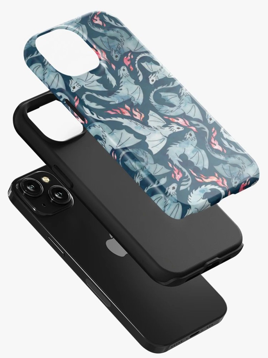 Redbubble Dragon Fire Dark Blue Iphone Case Wholesale