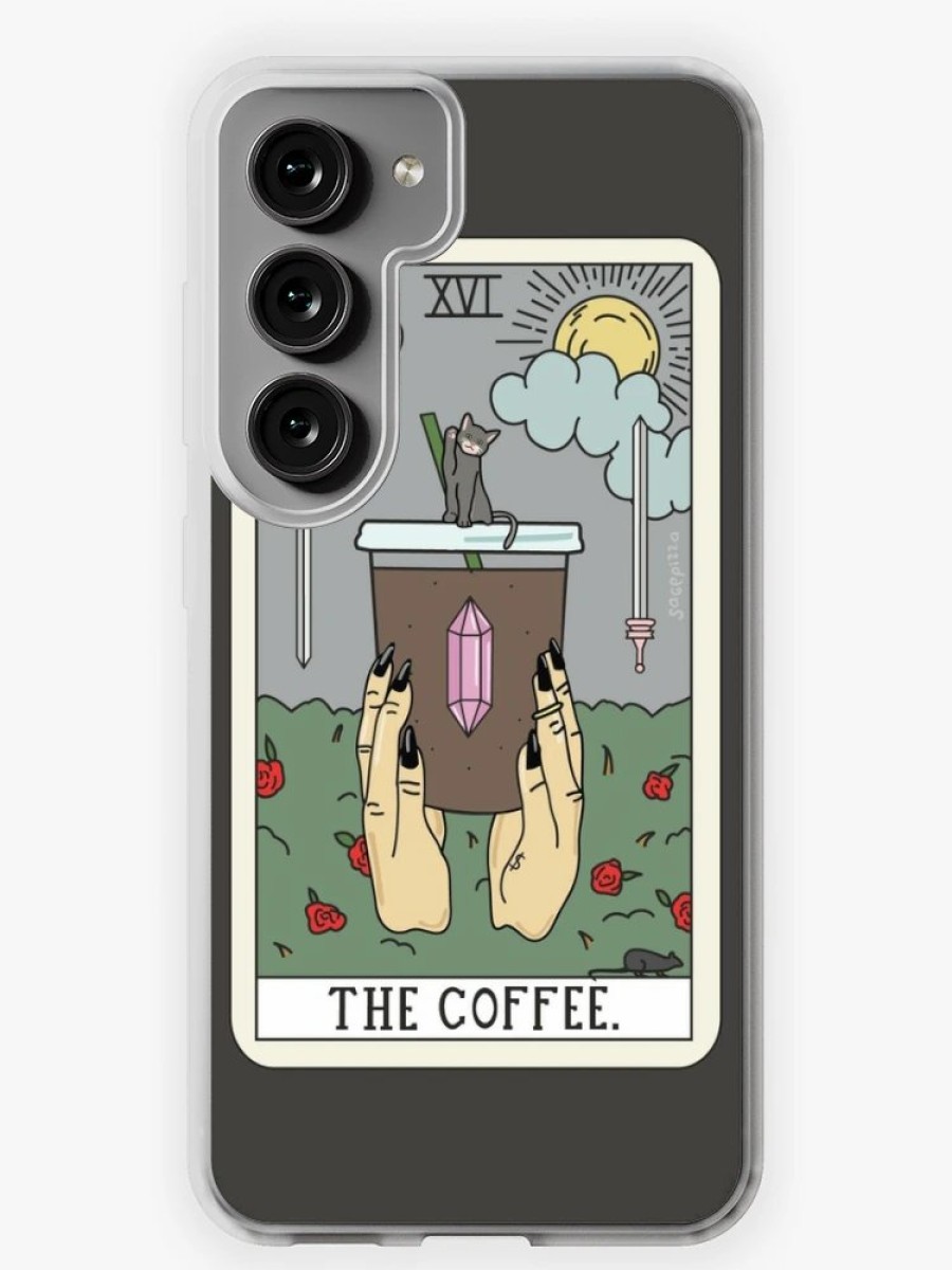 Redbubble (Black) Coffee Reading Samsung Galaxy Phone Case Wholesale