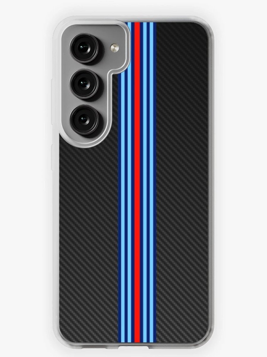 Redbubble Carbon Fiber Racing Stripes 3 Samsung Galaxy Phone Case Hot