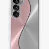 Redbubble Pink And Silver Stainless Shiny Steel Metal Look Samsung Galaxy Phone Case New