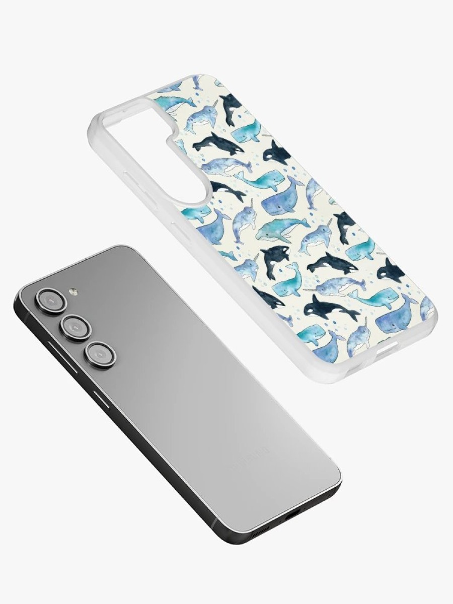 Redbubble Whales, Orcas & Narwhals Samsung Galaxy Phone Case New