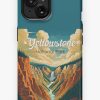 Redbubble Yellowstone National Park Grand Canyon Illustration Retro Iphone Case Hot