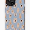 Redbubble Golden Retrievers On Blue Iphone Case Hot