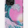 Redbubble Vaporwave Aesthetic Great Wave Off Kanagawa Retro Sunset Iphone Case Best