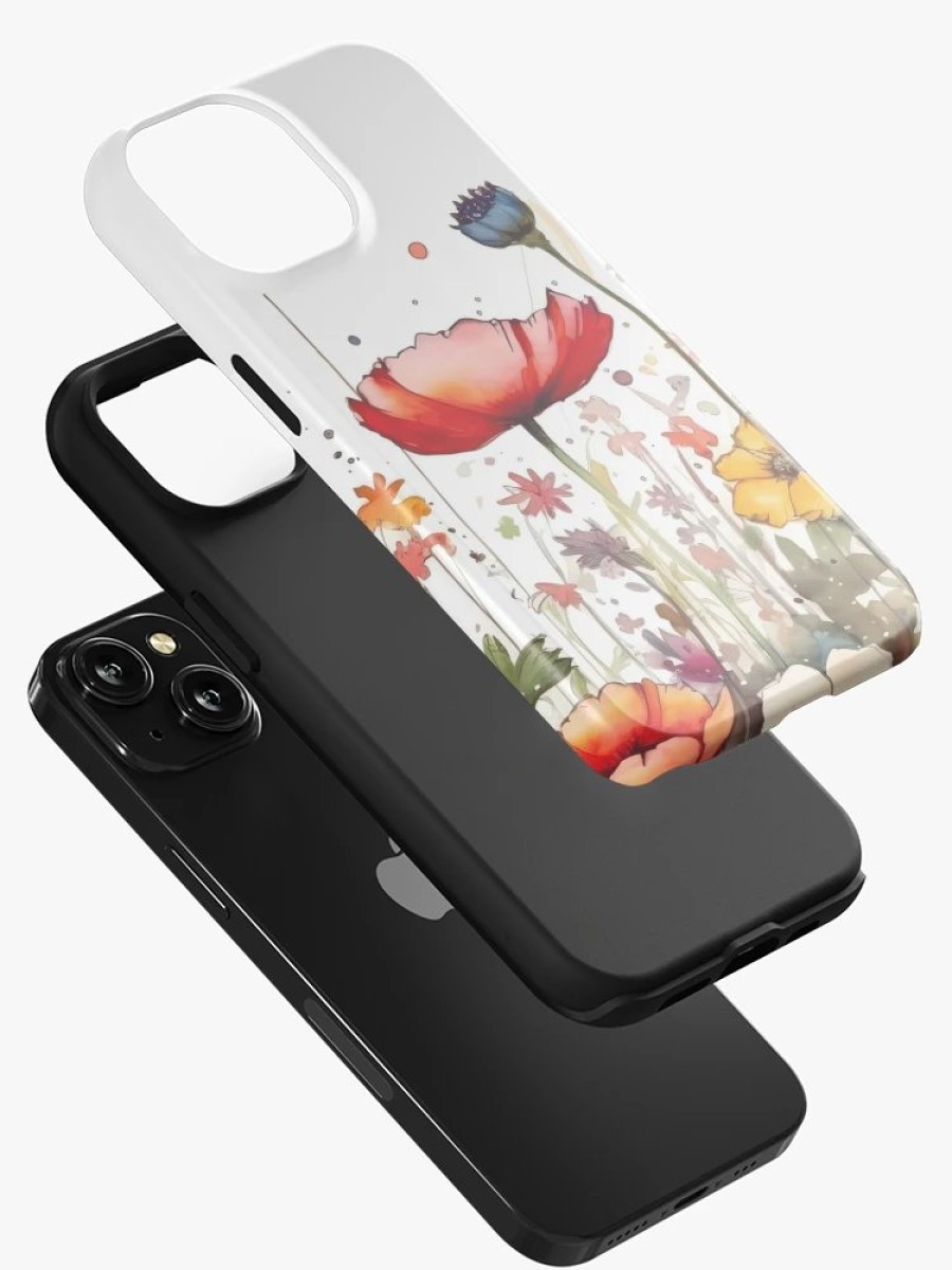 Redbubble Colorful Apple Phone Case Watercolor Flowers Pattern. Iphone And Samsung Galaxy Case Cover Iphone Case Hot