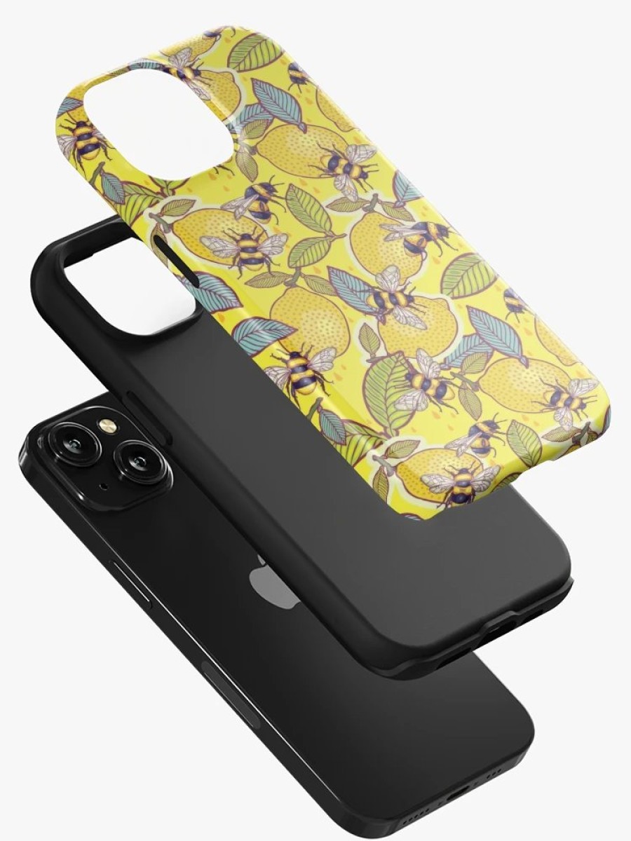 Redbubble Yellow Lemon And Bee Garden. Iphone Case Online