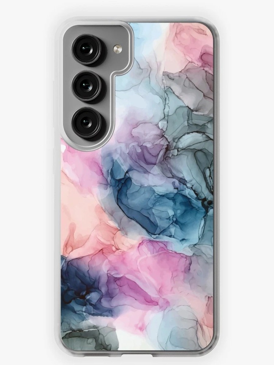 Redbubble Heavenly Pastels 1: Original Abstract Ink Painting Samsung Galaxy Phone Case Best