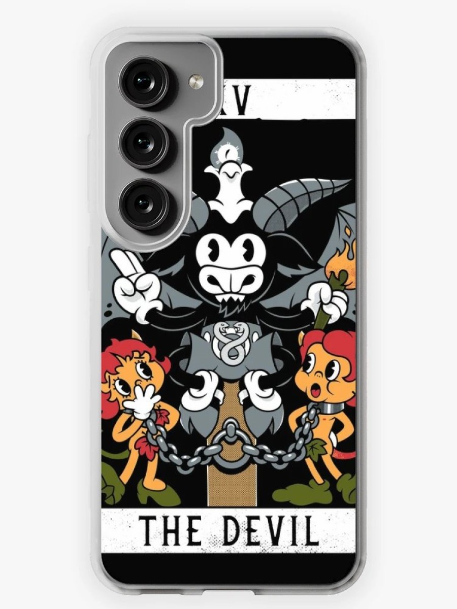 Redbubble The Devil - Xv Tarot Card -Baphomet Samsung Galaxy Phone Case Best