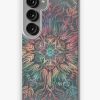 Redbubble Winter Sunset Mandala In Charcoal, Mint And Melon Samsung Galaxy Phone Case Online