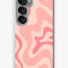 Redbubble Liquid Swirl Retro Contemporary Abstract In Soft Blush Pink Samsung Galaxy Phone Case New