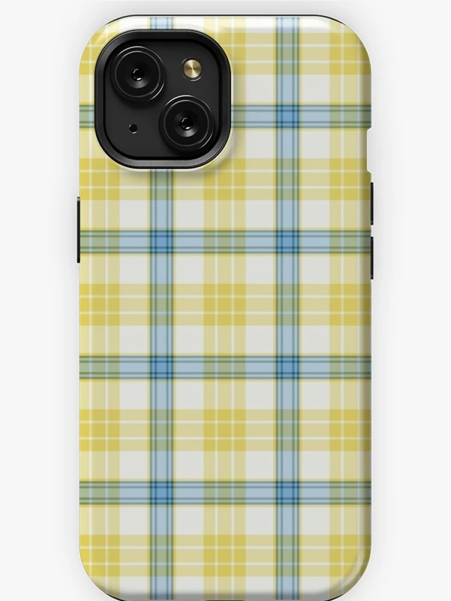 Redbubble Mcgrath Tartan Blue And Yellow Irish Plaid Iphone Case Hot