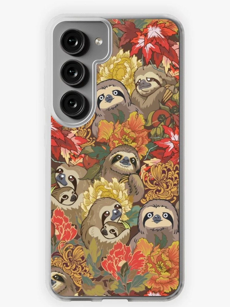 Redbubble Because Sloths Autumn Samsung Galaxy Phone Case Hot