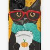 Redbubble Autumn Pumpkin Coffee Cat Iphone Case New