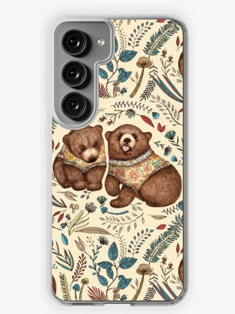 Redbubble Whimsical Bear Pair With Fantasy Flora Samsung Galaxy Phone Case Best