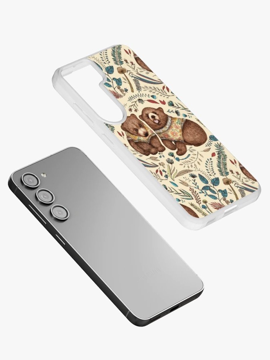 Redbubble Whimsical Bear Pair With Fantasy Flora Samsung Galaxy Phone Case Best