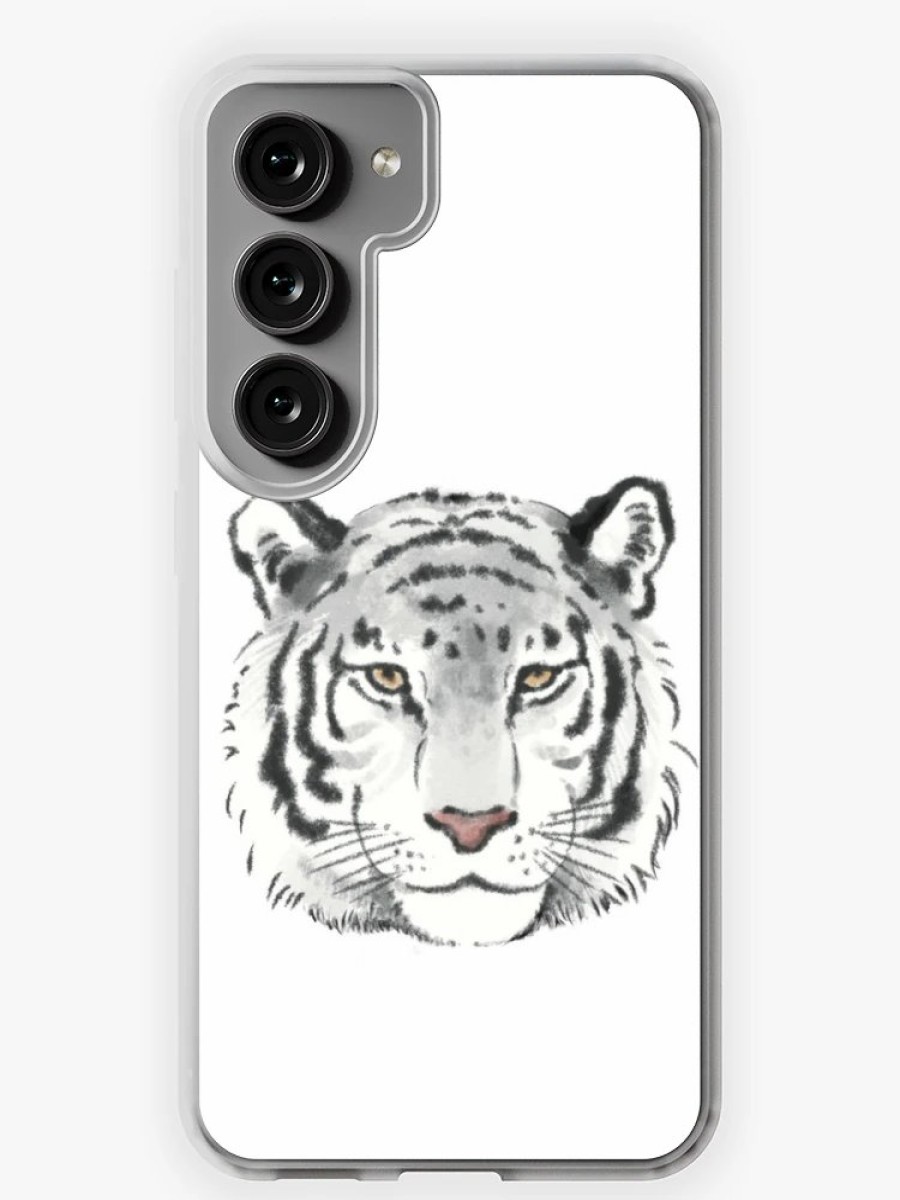 Redbubble Wild White Tiger Head Samsung Galaxy Phone Case Best