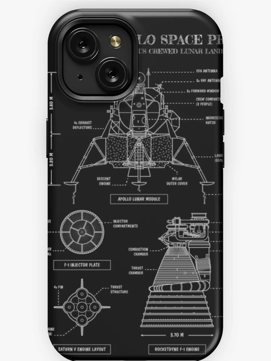 Redbubble Apollo Program (1961 - 1975) White Stencil-No Background Iphone Case Clearance