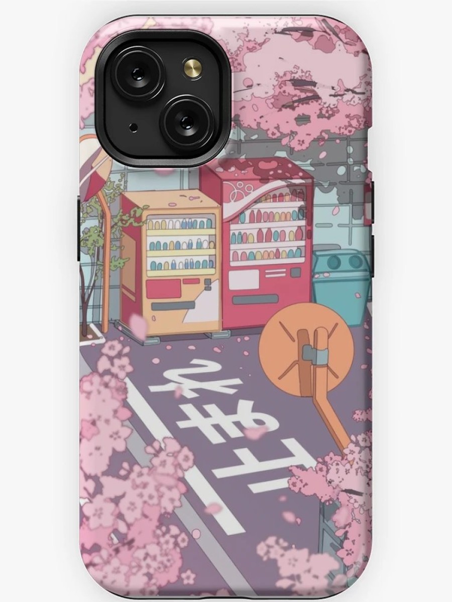 Redbubble A Beautiful Aesthetic Tokyo Street And The Pink Sakura Tree Blossom Iphone Case Clearance