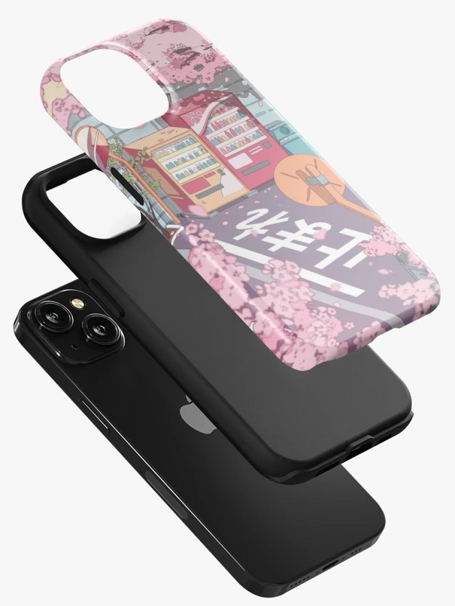 Redbubble A Beautiful Aesthetic Tokyo Street And The Pink Sakura Tree Blossom Iphone Case Clearance