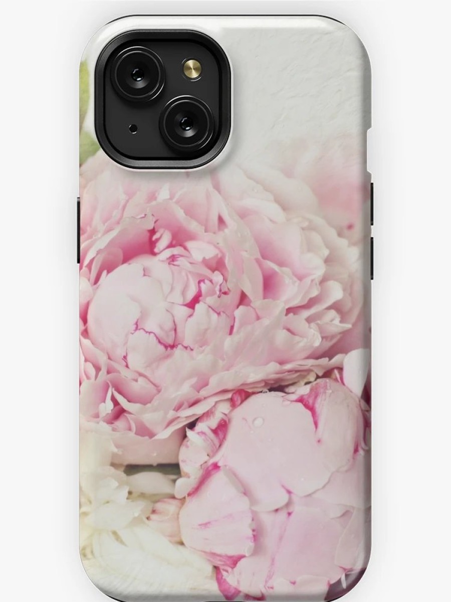 Redbubble Peonies On White Iphone Case New