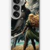 Redbubble Epic Duel In Stained Glass - A Fierce Maiden And A Dark Wraith - Fantasy Samsung Galaxy Phone Case Hot