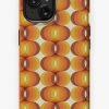 Redbubble Orange, Brown, And Ivory Retro 1960S Wavy Pattern Iphone Case New