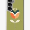 Redbubble Retro Tulip - Orange And Olive Green Samsung Galaxy Phone Case Clearance