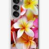 Redbubble Plumeria Pink White Frangipani Tropical Hawaiian Flower Floral Fine Art Samsung Galaxy Phone Case Wholesale